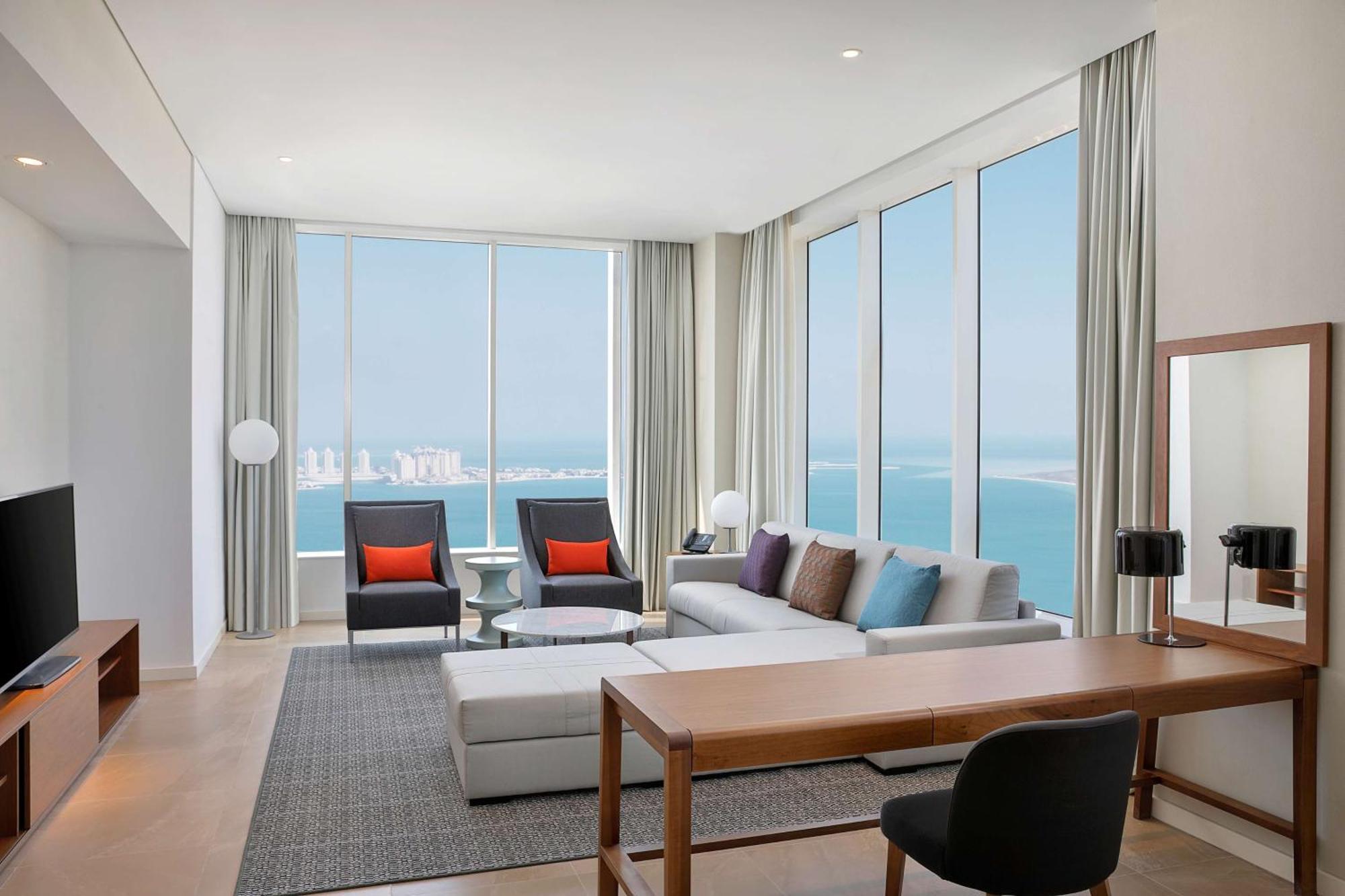 Aleph Doha Residences, Curio Collection By Hilton Экстерьер фото A suite at the hotel